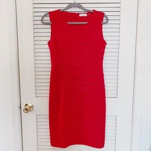 ❗️SOLD❗️CALVIN KLEIN 🌸 Sleeveless Red Dress